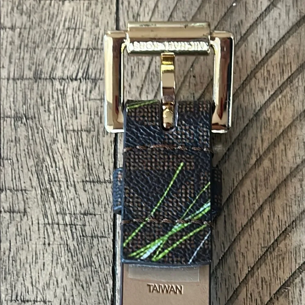 Michael Kors Daisy 🌼 MK Logo Belt Vegan 🌱 Chic Design! Large!
